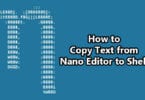 How to Copy Text from Nano Editor to Shell