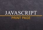 Javascript Print Page