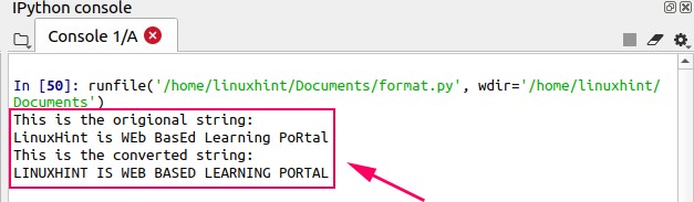 Python Uppercase String