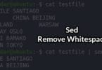 Sed Remove Whitespace