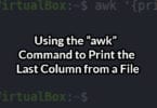 Using the “awk” Command to Print the Last Column from a File