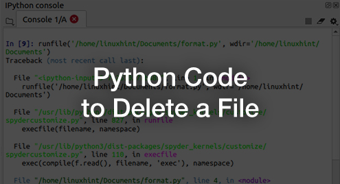 Python Code To Delete A File