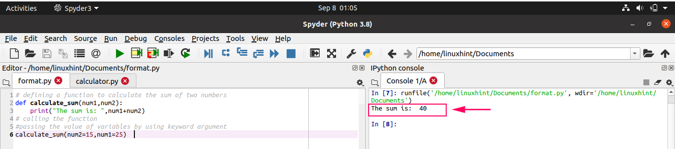 python functions linux hint