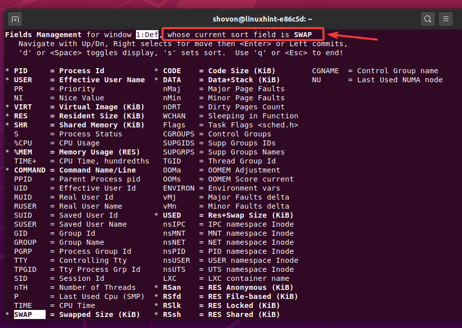 linux track memory usage