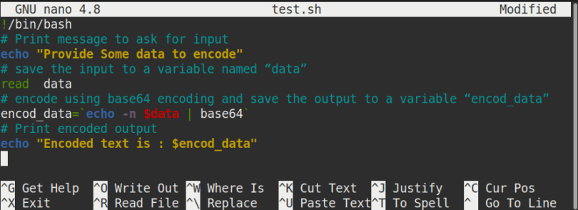 base64 encoding linux