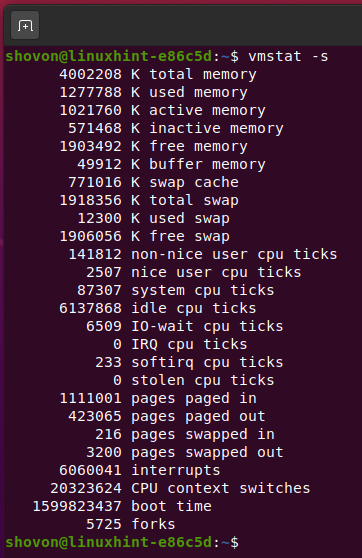 track memory usage linux