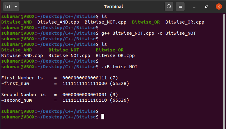 C Bitwise Operators 0181