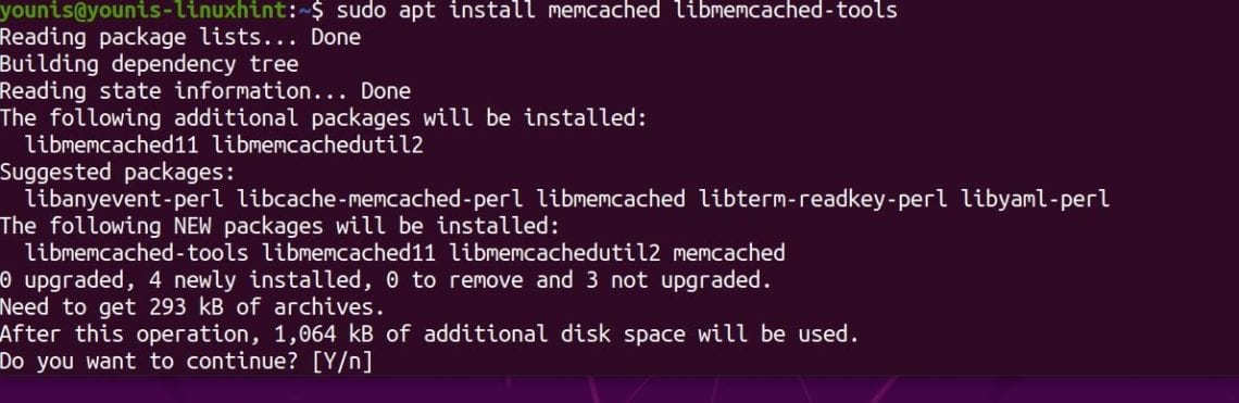 Как установить memcached на ubuntu