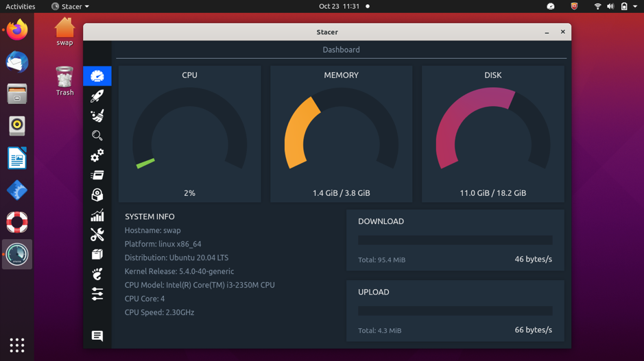 ubuntu system monitor top bar colors