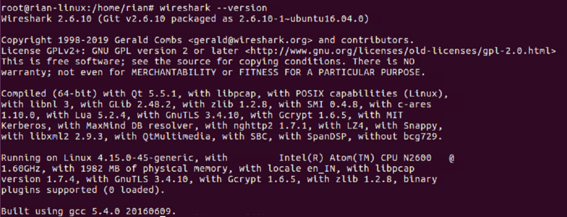 install wireshark linux cmd