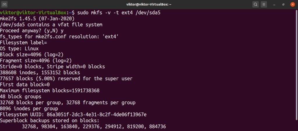 How to Format Disk Partitions on Linux