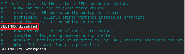 После отключения selinux не загружается centos