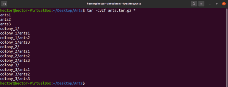 untar command in linux