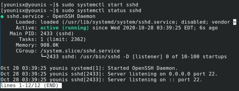 Archlinux установка sshd service