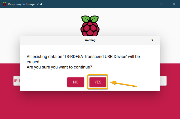 raspberry pi imager - all existing data