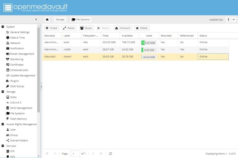 Build a Raspberry Pi 4 NAS with Open Media Vault 5 Linux Hint