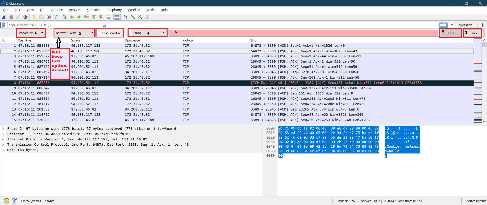How to Use Wireshark to Search for a String in Packets