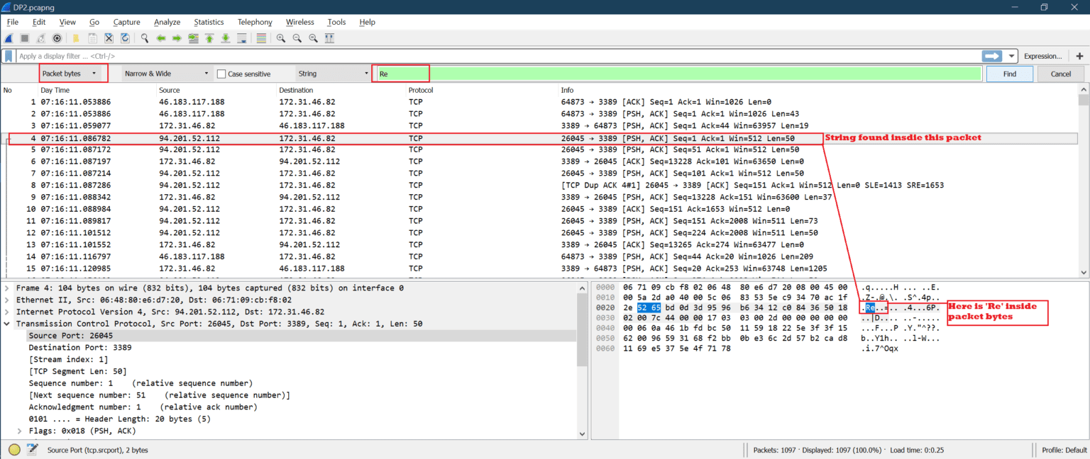 wireshark capture packets containing string