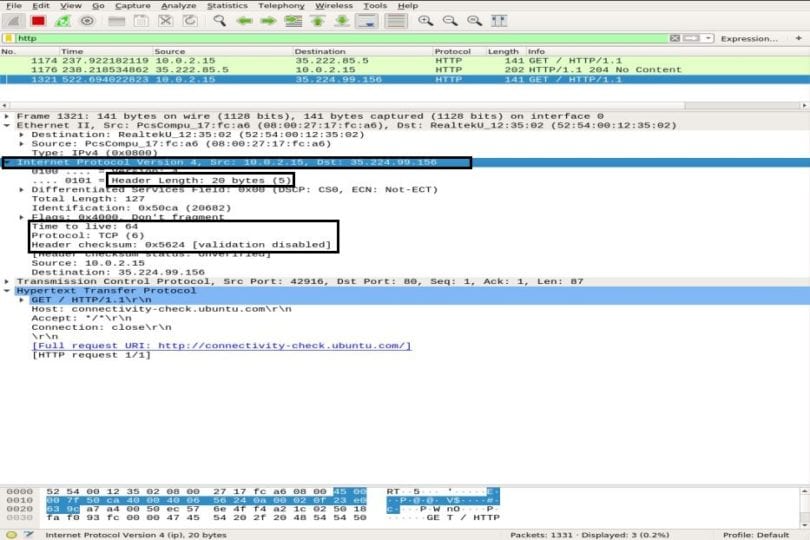 how to use wireshark linux to view network traffic