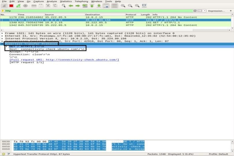 wireshark command line linux example