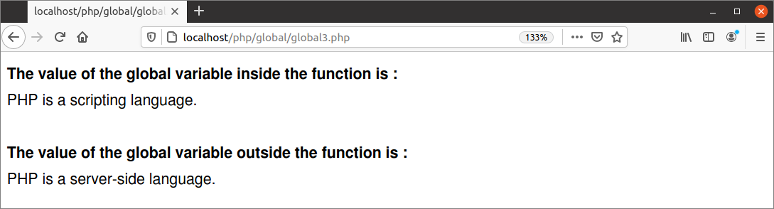php assign global variable in function