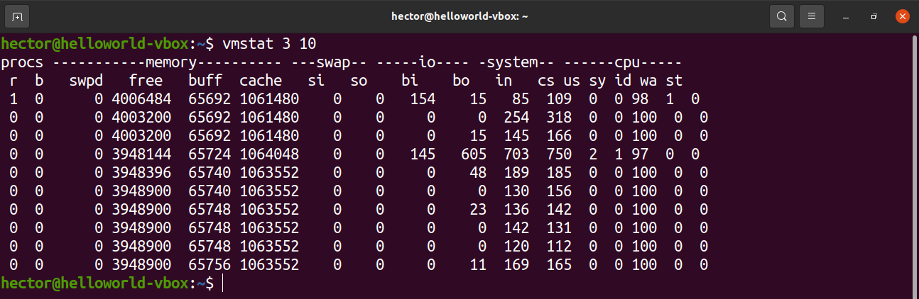 linux check cpu usage