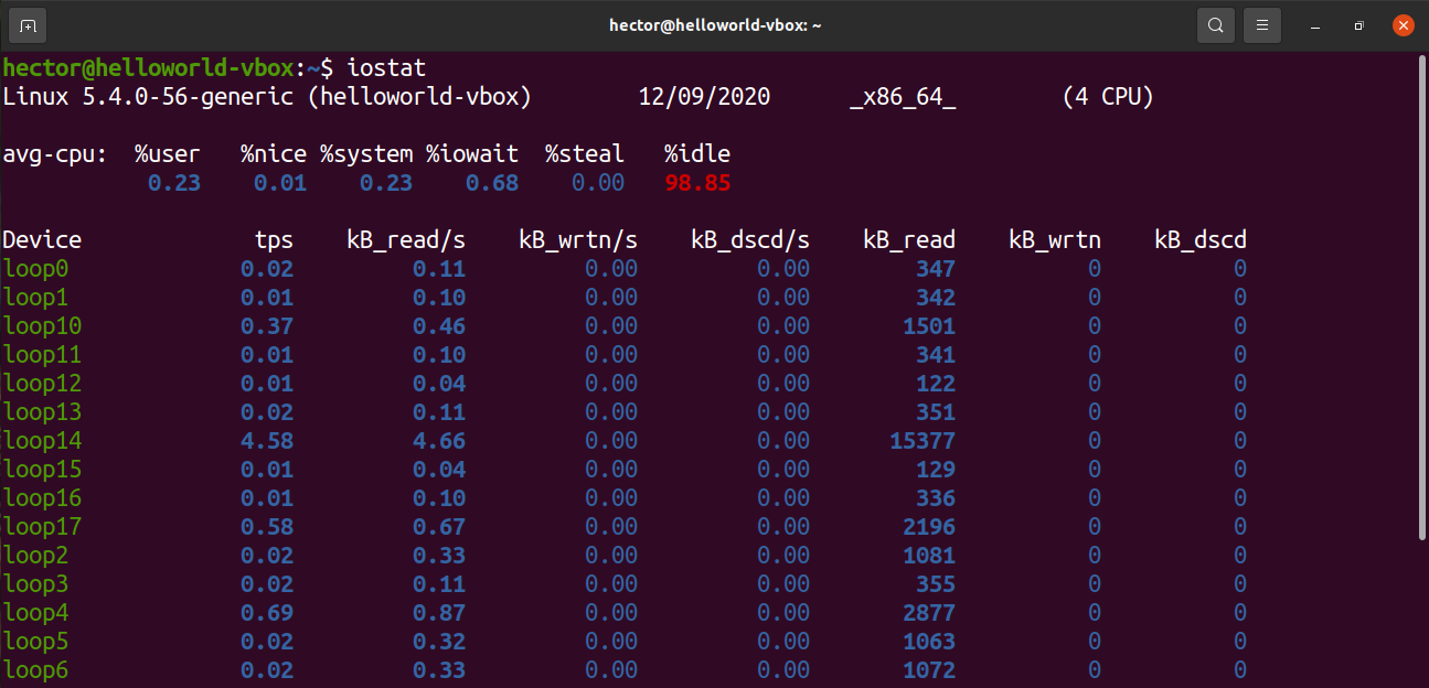 ubuntu get cpu usage