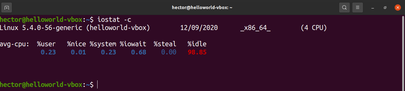 command to check cpu utilization in linux