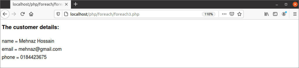 php foreach sort