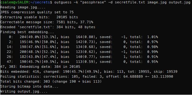 outguess output