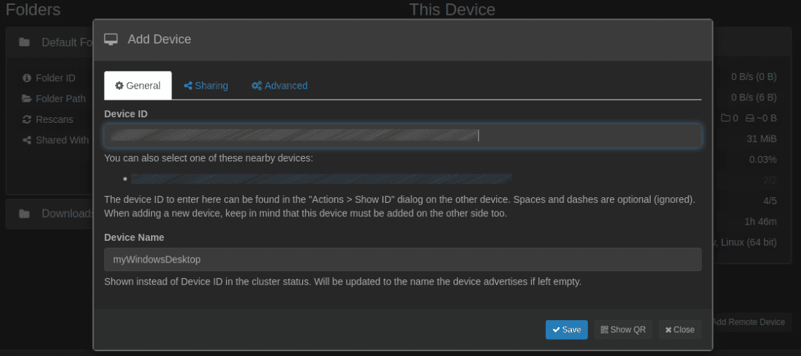 Share files linux