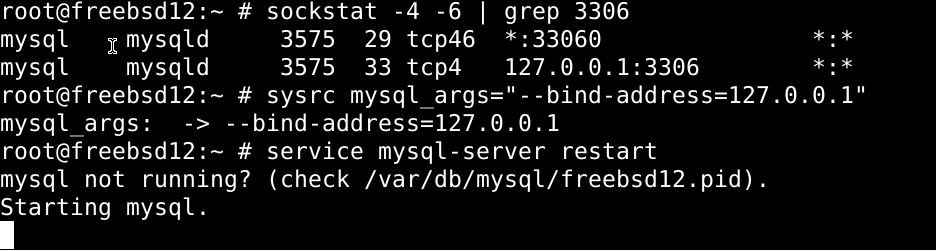 Bind address MYSQL. Bind address 0.0 0.0
