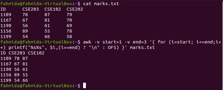 How To Print A Range Of Columns Using The `Awk` Command | Laptrinhx