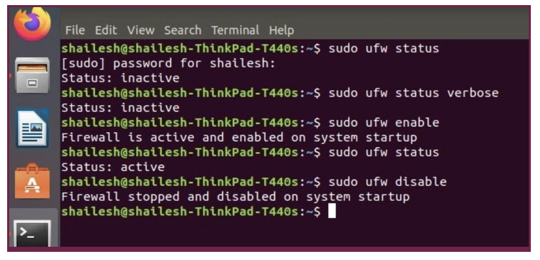 Межсетевой экран linux. Брандмауэр Linux. Enable Firewall. Отключить UFW. Sudo Firewall-cmd --Reload.