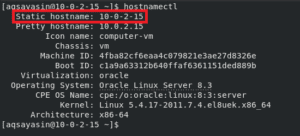 Изменить hostname oracle linux