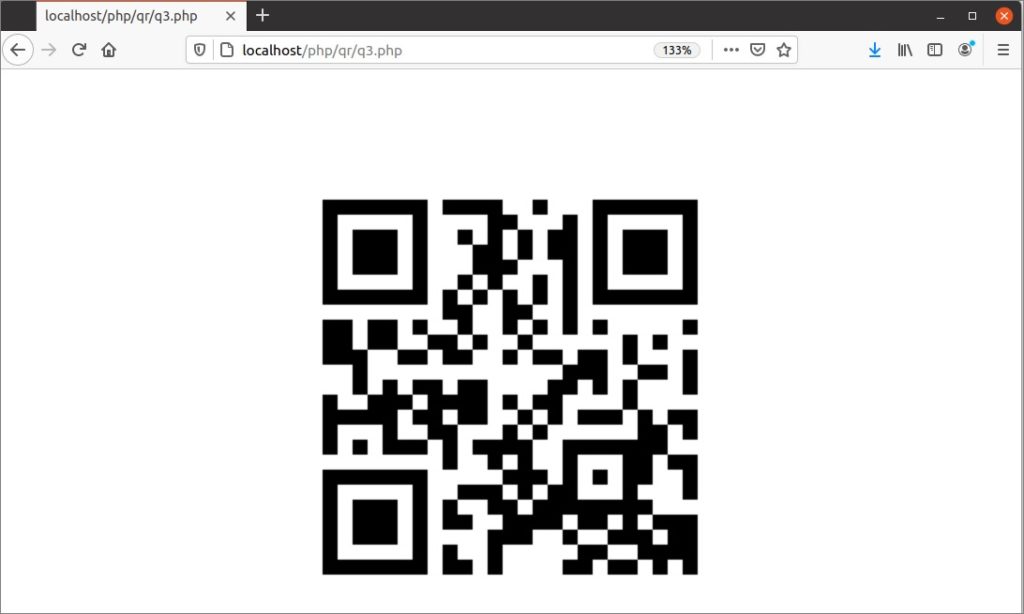 Generate QR code using PHP