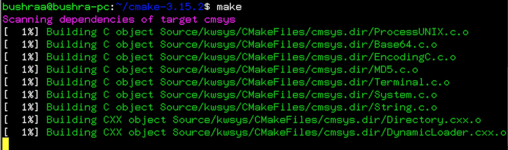 cmake command not found in debian
