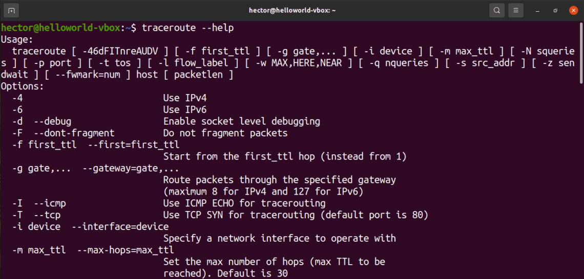 Как установить traceroute на linux