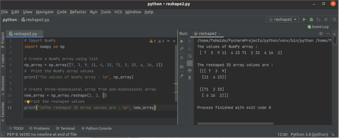 How to Use Python NumPy reshape() Function