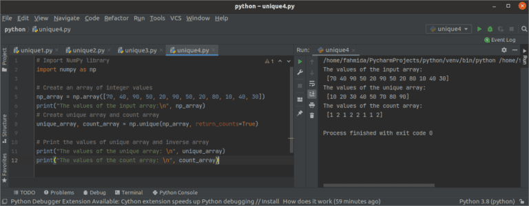 How to Use Python NumPy unique() Function