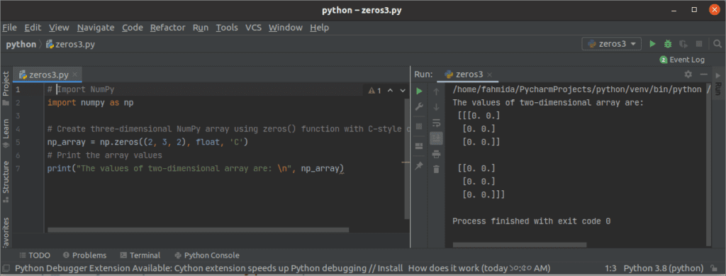How to Use Python NumPy zeros() and ones() Functions