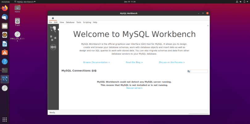 Mysql workbench ubuntu не подключается