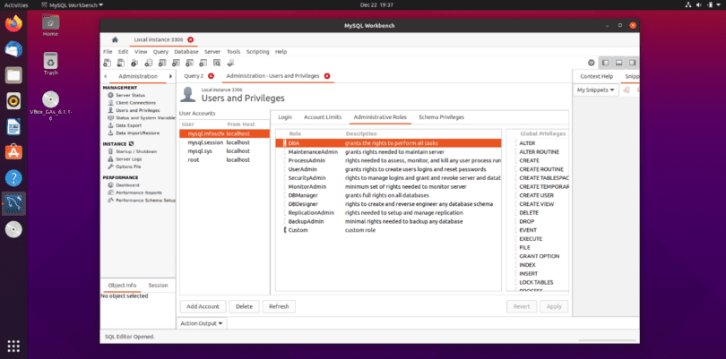 Mysql workbench ubuntu не подключается