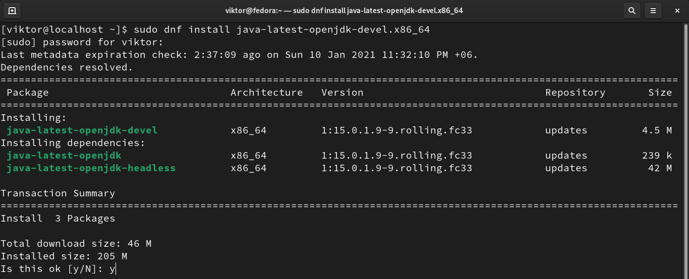 install openjdk 11 linux command line