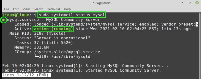 Как подключиться к mysql linux