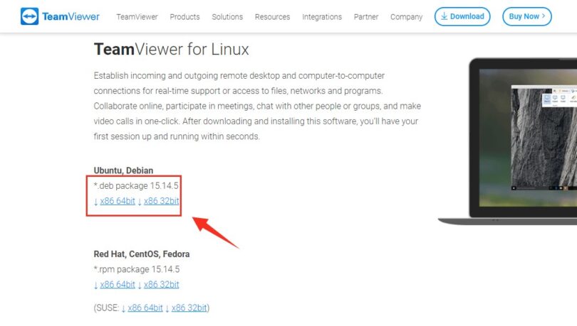 how to download teamviewer on centos