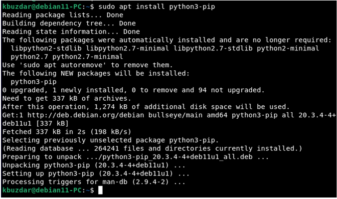 Python 3 Install Pip Debian