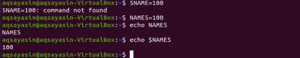 Bash Illegal Variable Name