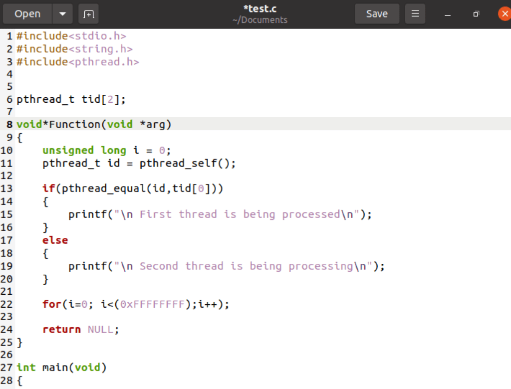 POSIX Thread with C Programming