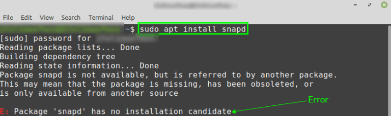 Snap команда не найдена linux mint